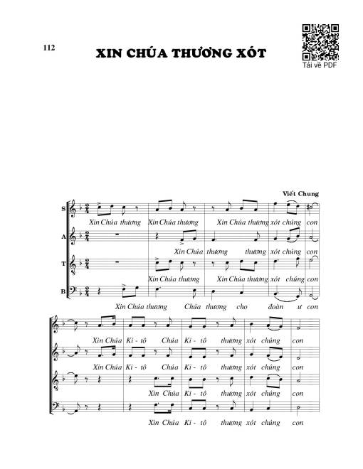 Sheet PDF of Xin Chúa thương xót