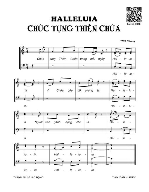 Sheet PDF of Alleluia Chúc tụng Thiên Chúa