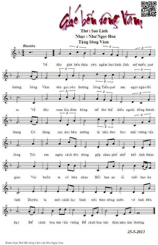 Sheet PDF of Ghé bến sông Vàm