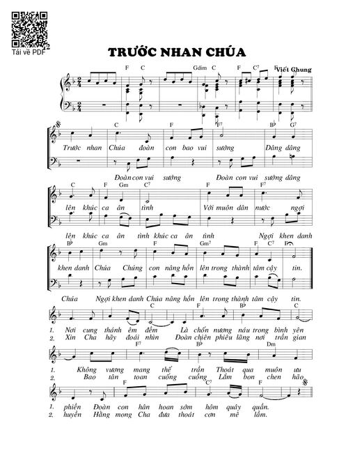 Sheet PDF of Trước nhan Chúa