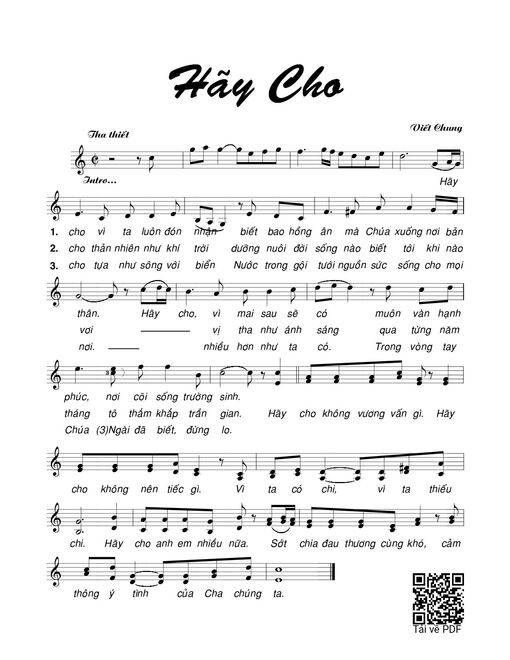 Hãy cho - Viết Chung