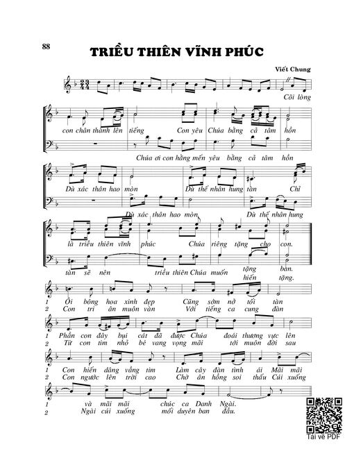 Sheet PDF of Triều thiên vĩnh phúc
