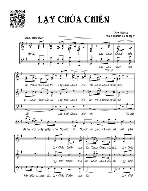 Sheet PDF of Lạy Chúa Chiên