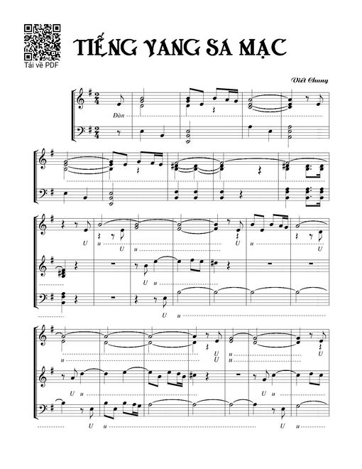 Sheet PDF of Tiếng vang sa mạc