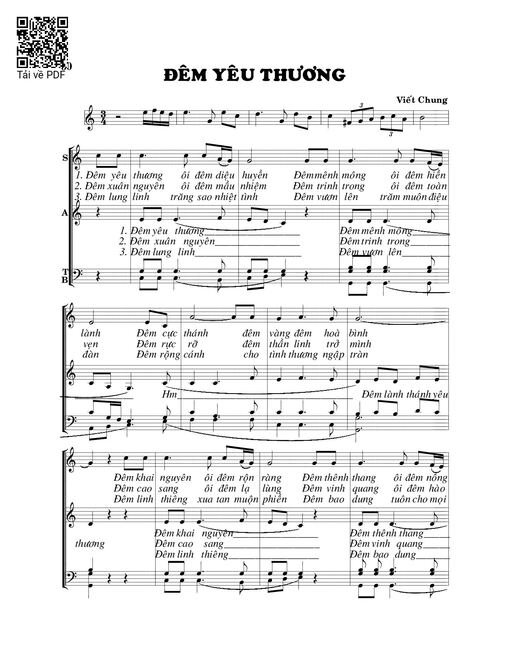 Sheet PDF of Đêm yêu thương