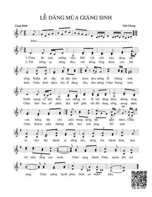 Sheet PDF of Lễ dâng mùa giáng sinh