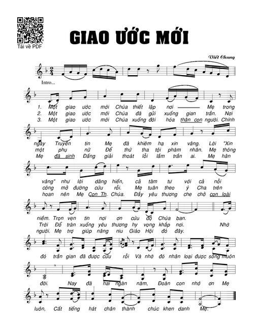 Sheet PDF of Giao ước mới