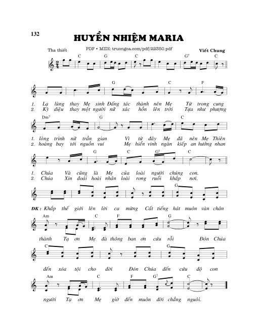 Sheet PDF of Huyền nhiệm Maria