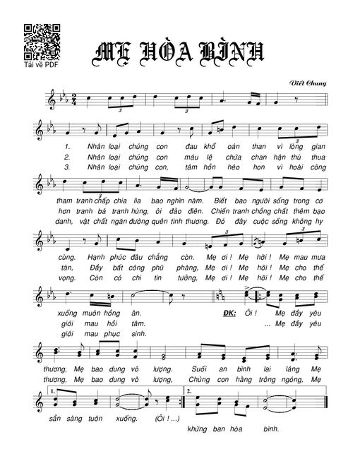 Mẹ hòa bình - Viết Chung