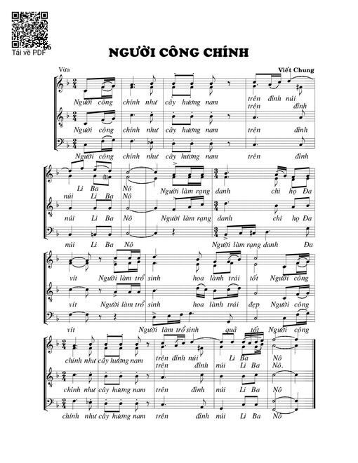 Sheet PDF of Người công chính (Lễ thánh Giuse)