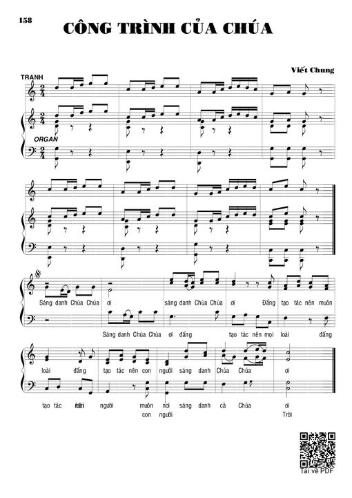 Sheet PDF of Công trình của Chúa