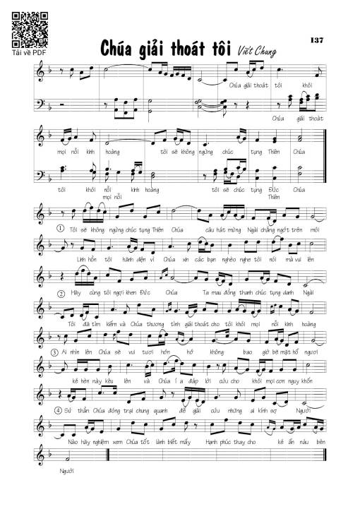 Sheet PDF of Chúa giải thoát tôi