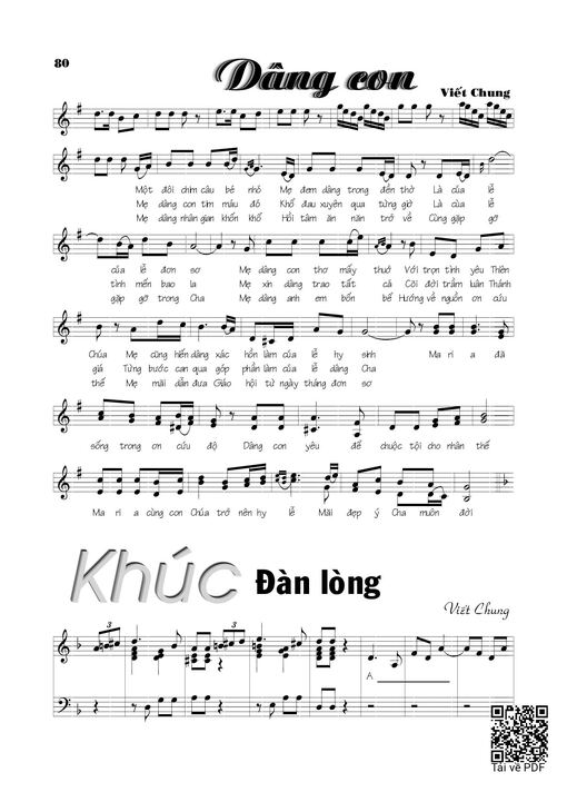 Sheet PDF of Khúc đàn lòng