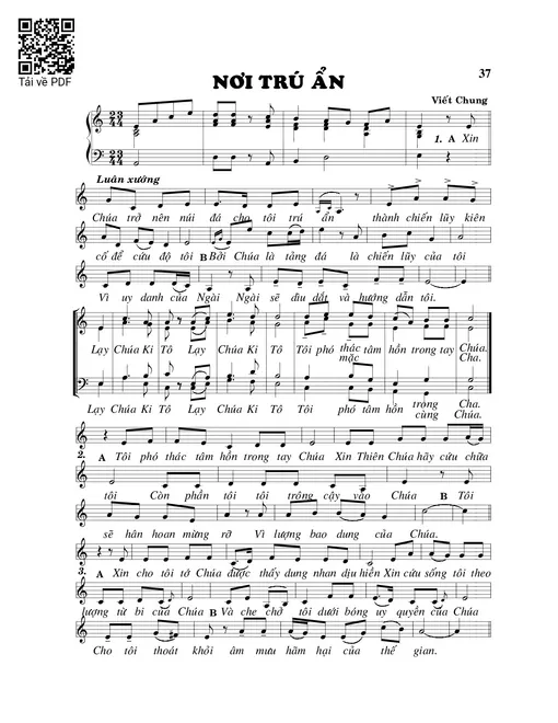 Sheet PDF of Nơi trú ẩn - Viết Chung