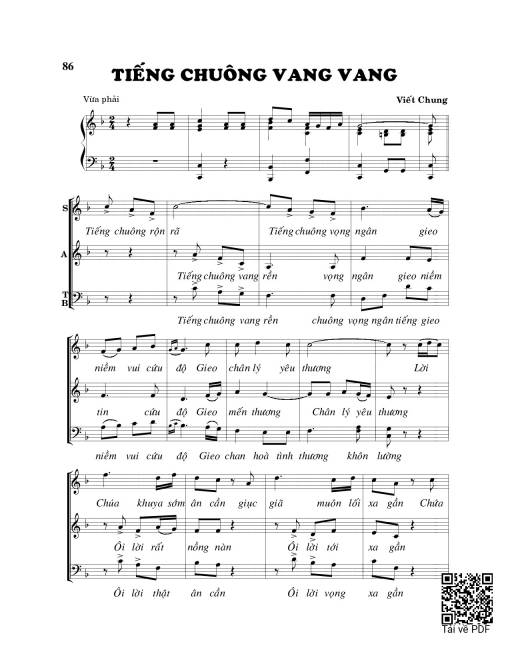 Sheet PDF of Tiếng chuông vang vang