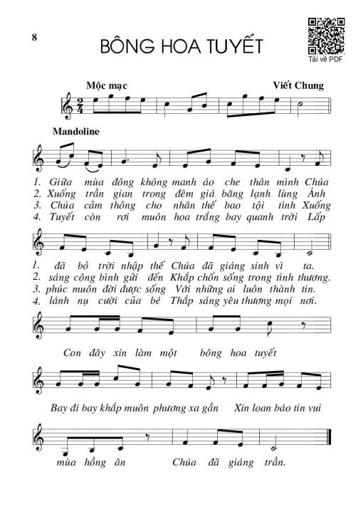 Sheet PDF of Bông hoa tuyết