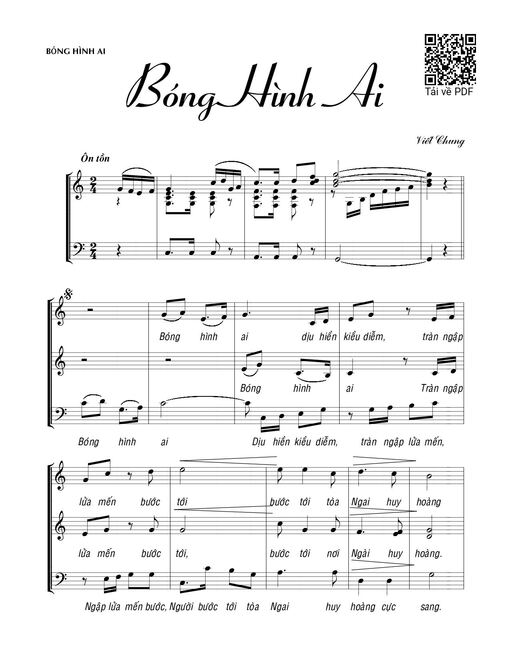 Sheet PDF of Bóng hình ai