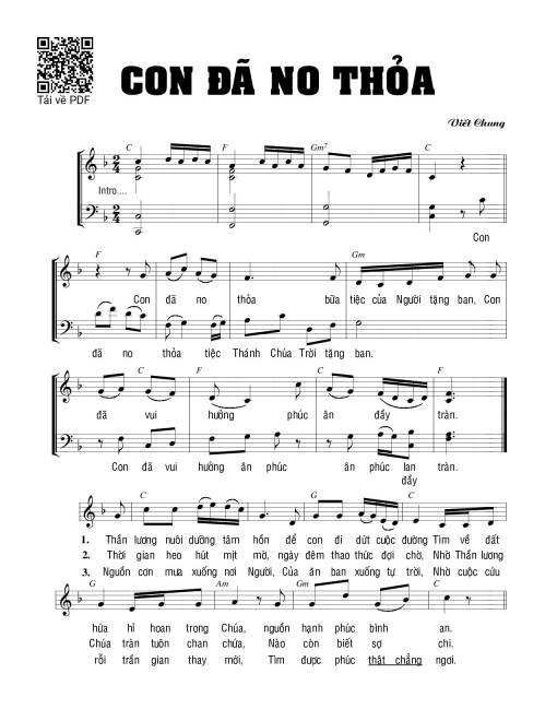 Sheet PDF of Con đã no thỏa