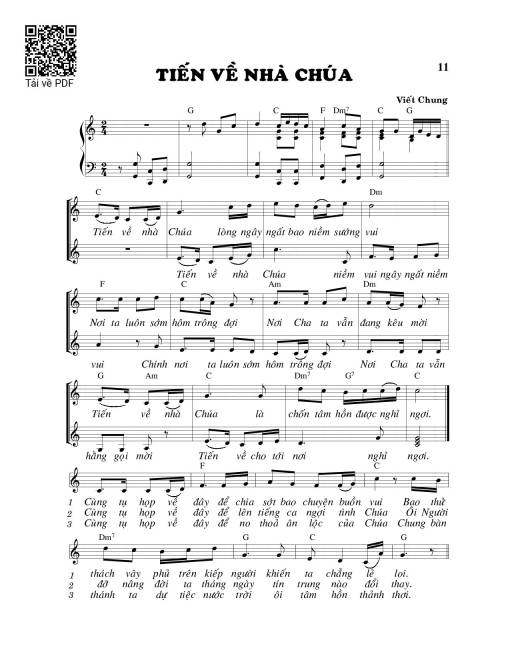 Sheet PDF of Tiến về nhà Chúa
