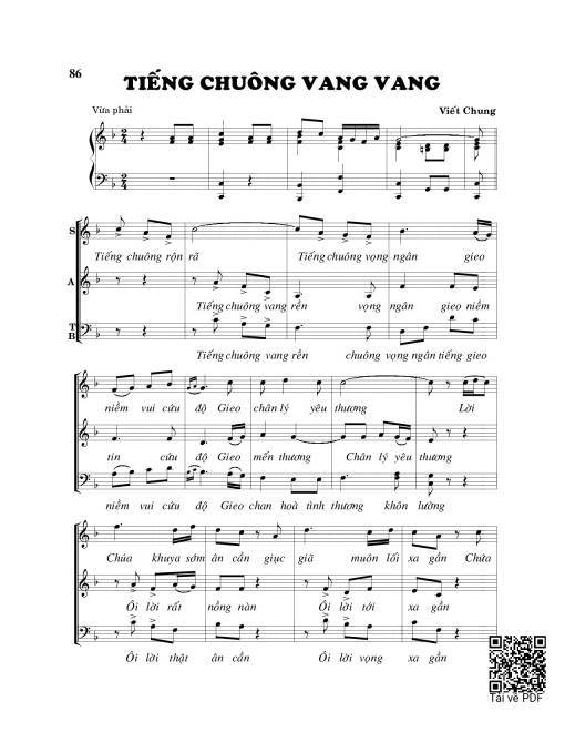 Sheet PDF of Tiếng chuông vang vang