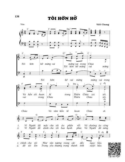 Sheet PDF of Tôi hớn hở