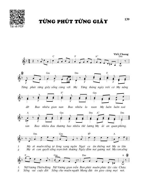 Sheet PDF of Từng phút từng giây