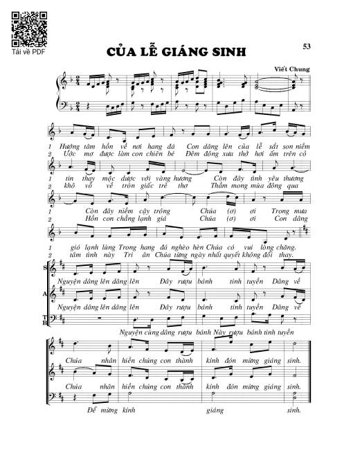 Sheet PDF of Của lễ giáng sinh