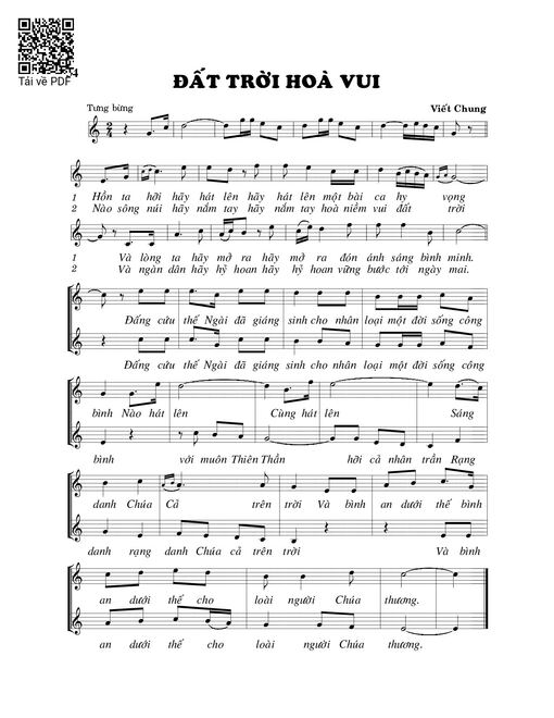 Sheet PDF of Đất trời hòa vui