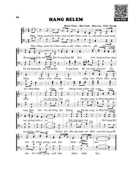 Hang belem (4 bè) hòa âm Viết Chung