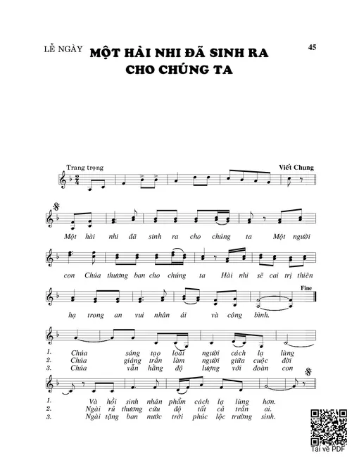 Một hài nhi - Viết Chung