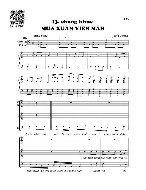 Sheet PDF of Mùa xuân viên mãn
