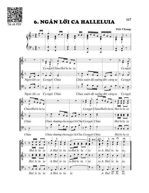 Sheet PDF of Ngàn lời ca Halleluja