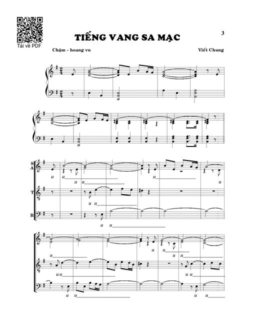 Sheet PDF of Tiếng vang sa mạc