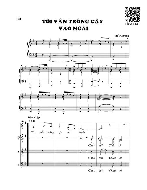 Sheet PDF of Tôi vẫn trông cậy vào Ngài