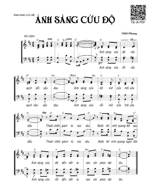 Sheet PDF of Ánh sáng cứu độ