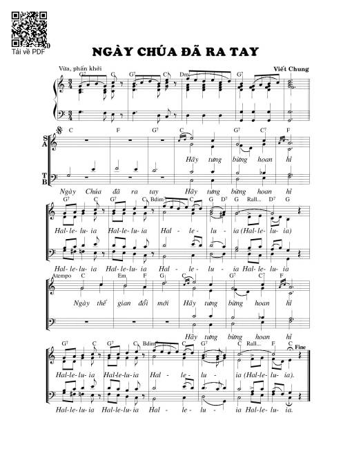 Sheet PDF of Ngày Chúa đã ra tay