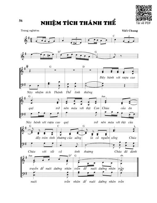Sheet PDF of Nhiệm tích thánh thể