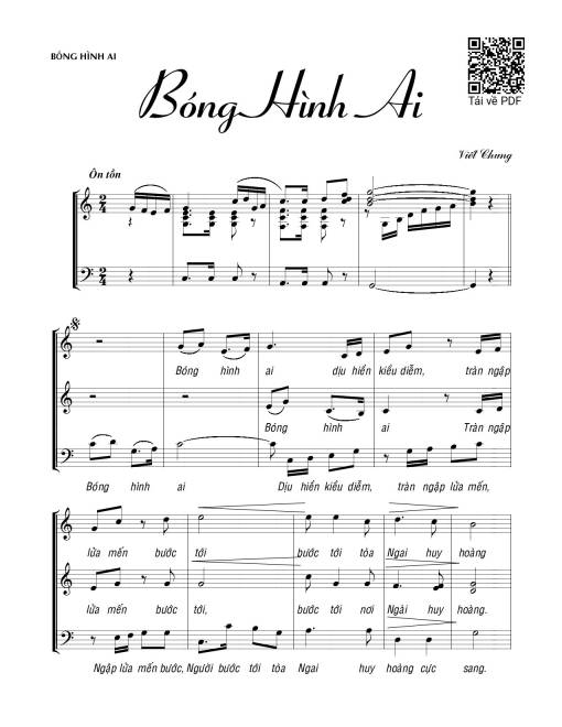 Sheet PDF of Bóng hình ai