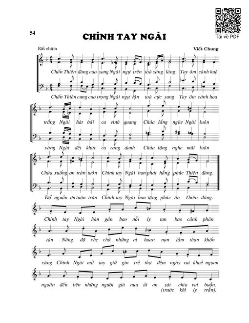 Sheet PDF of Chính tay Ngài