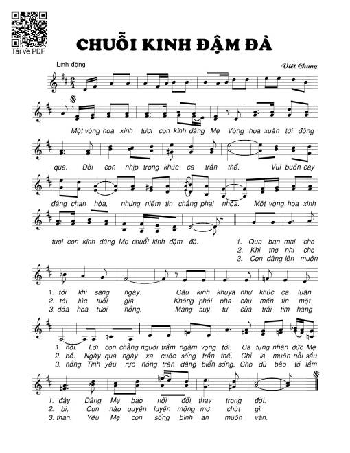 Sheet PDF of Chuỗi kinh đậm đà