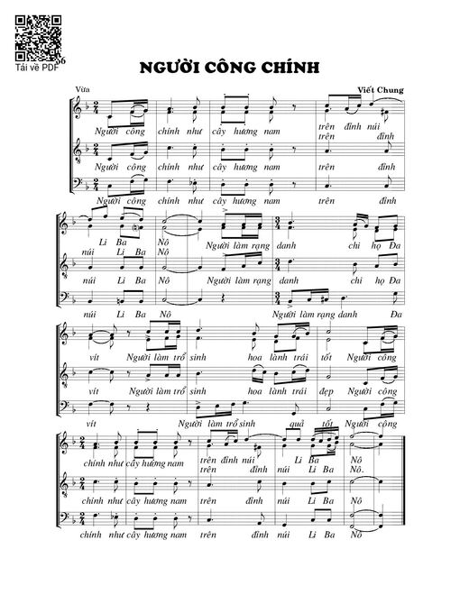 Sheet PDF of Người công chính