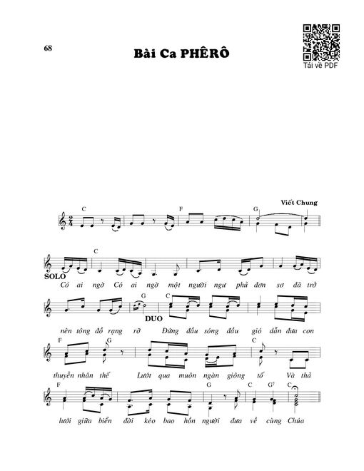 Bài ca Phê rô - Viết Chung