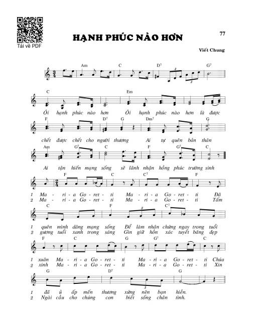 Sheet PDF of Hạnh phúc nào hơn