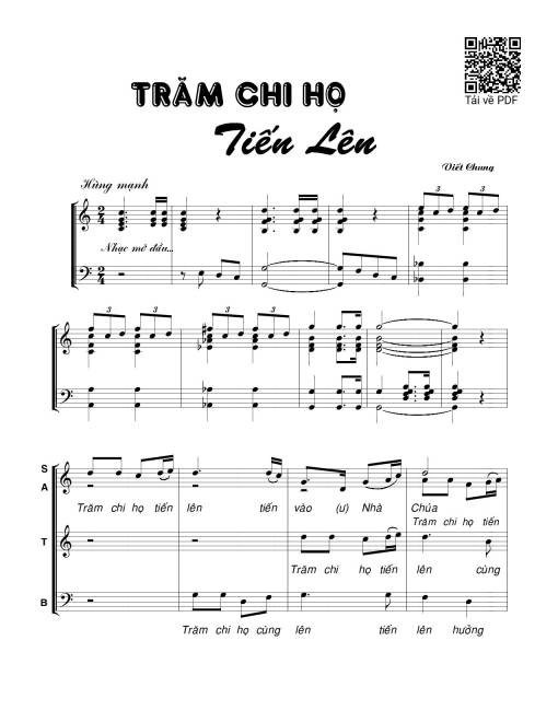Sheet PDF of Trăm chi họ tiến lên