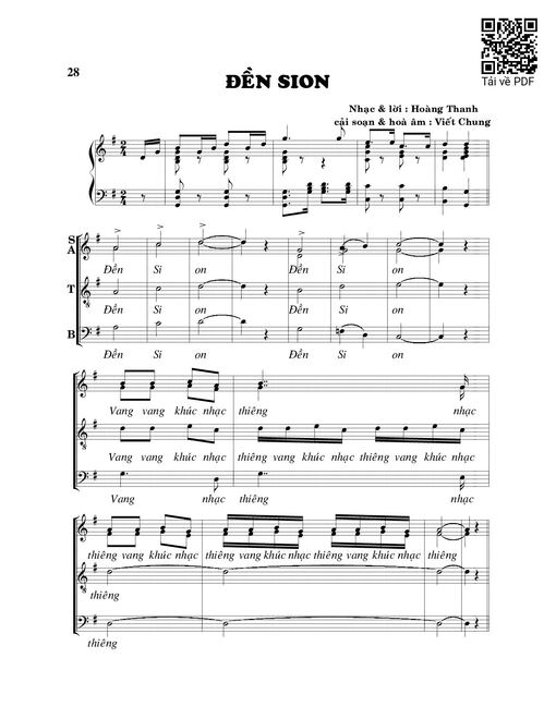 Sheet PDF of Đền Sion - Viết Chung