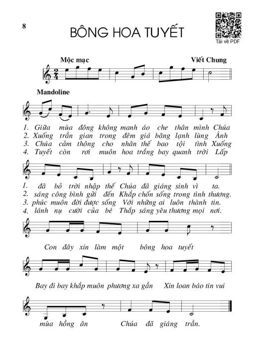 Sheet PDF of Bông hoa tuyết
