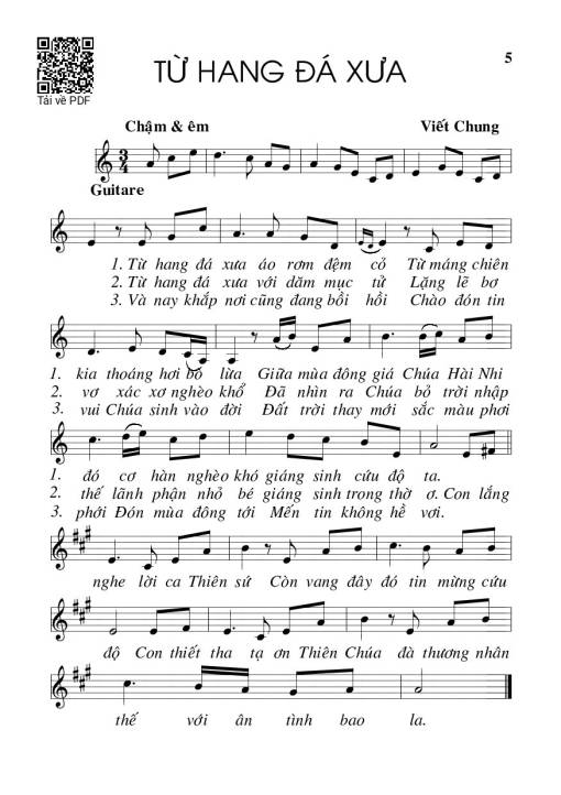 Sheet PDF of Từ hang đá xưa