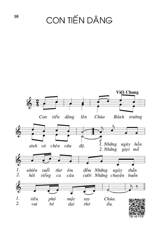 Con tiến dâng - Viết Chung