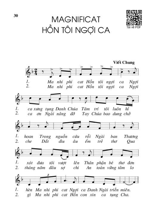 Sheet PDF of Magnificat - Viết Chung