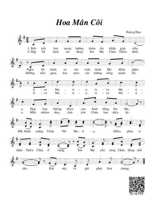 Hoa Mân Côi - Hoàng Đan